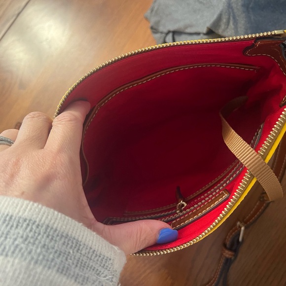 DOONEY & Bourke Lemon Gold Pebble LEATHER Purse - Picture 6 of 8